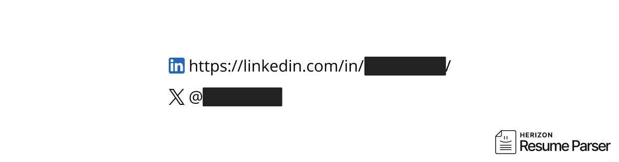 Example of icons to distinguish between social media platforms